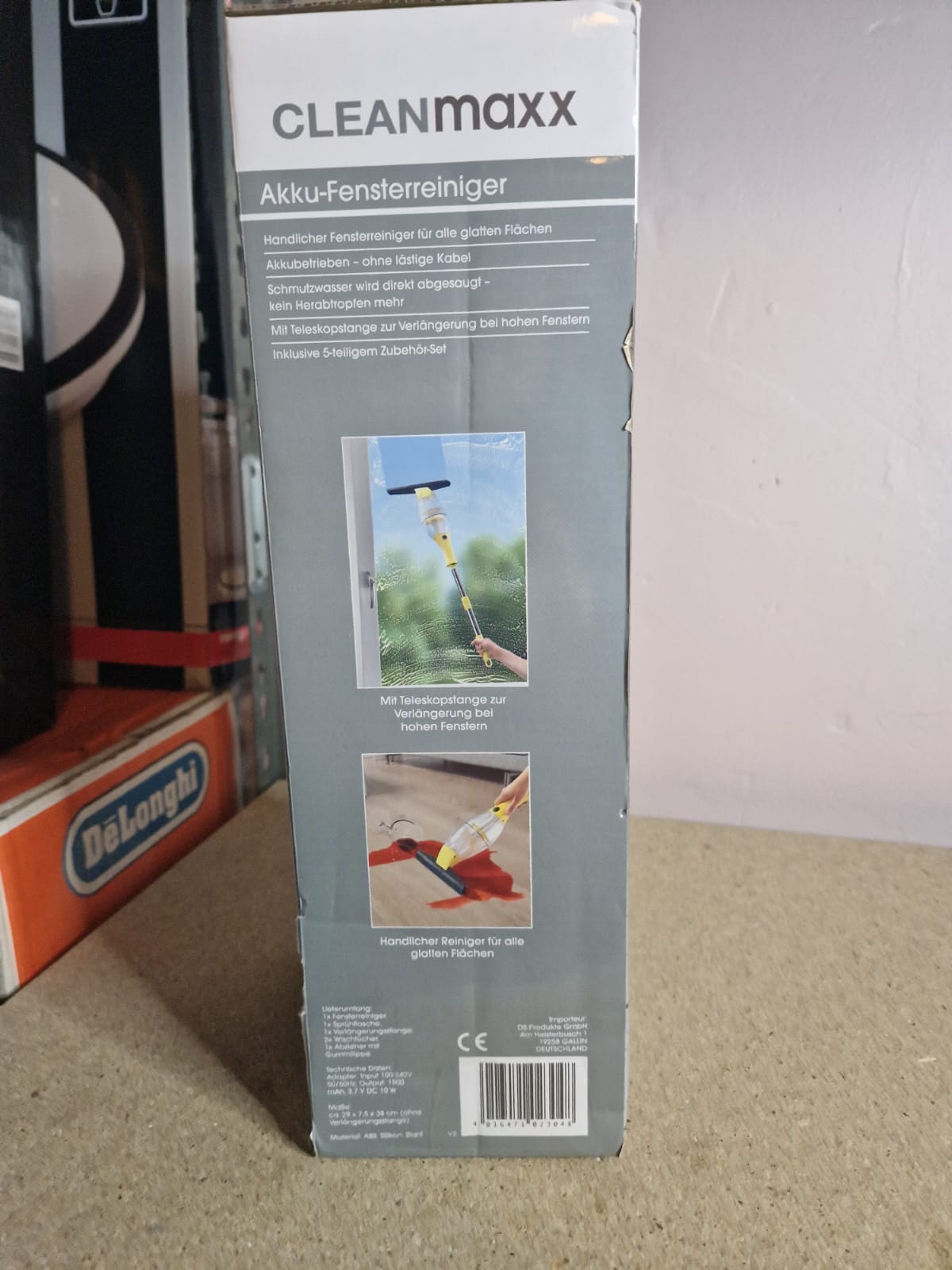 Cleanmaxx Akku - Fensterreiniger 5 Teilig  360° streifenfreie Reinigung