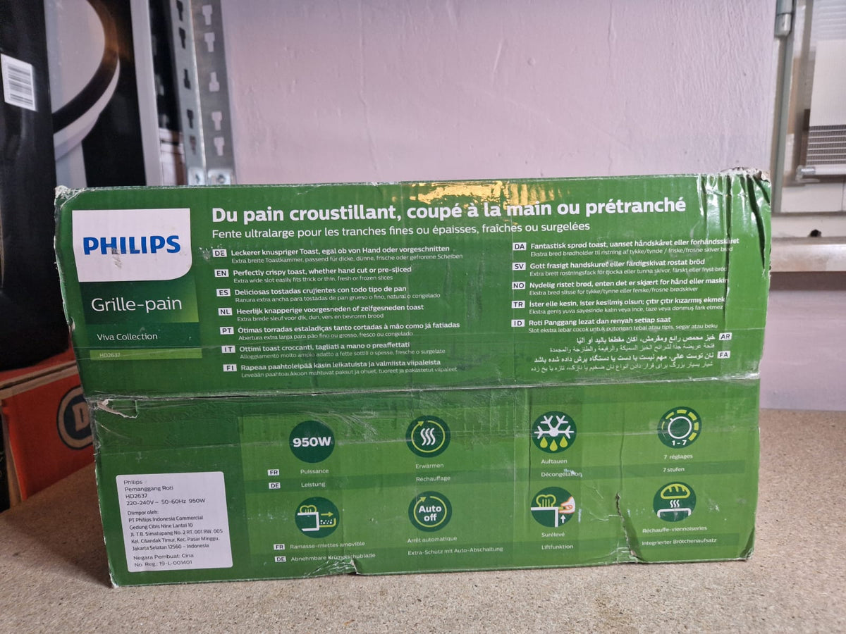 Philips Toaster 7 Stufen Auftaufunktion Abschaltautomatik 950W