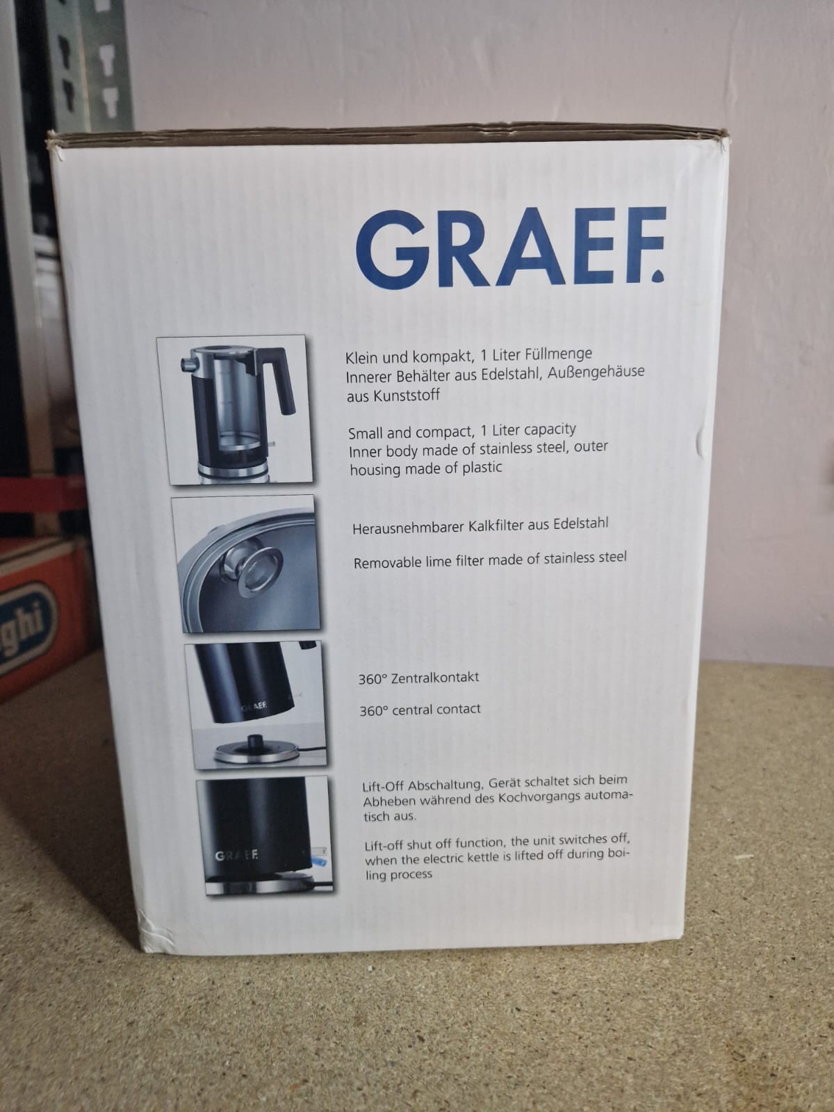 GRAEF Edelstahl Wasserkocher WK 402 1 L