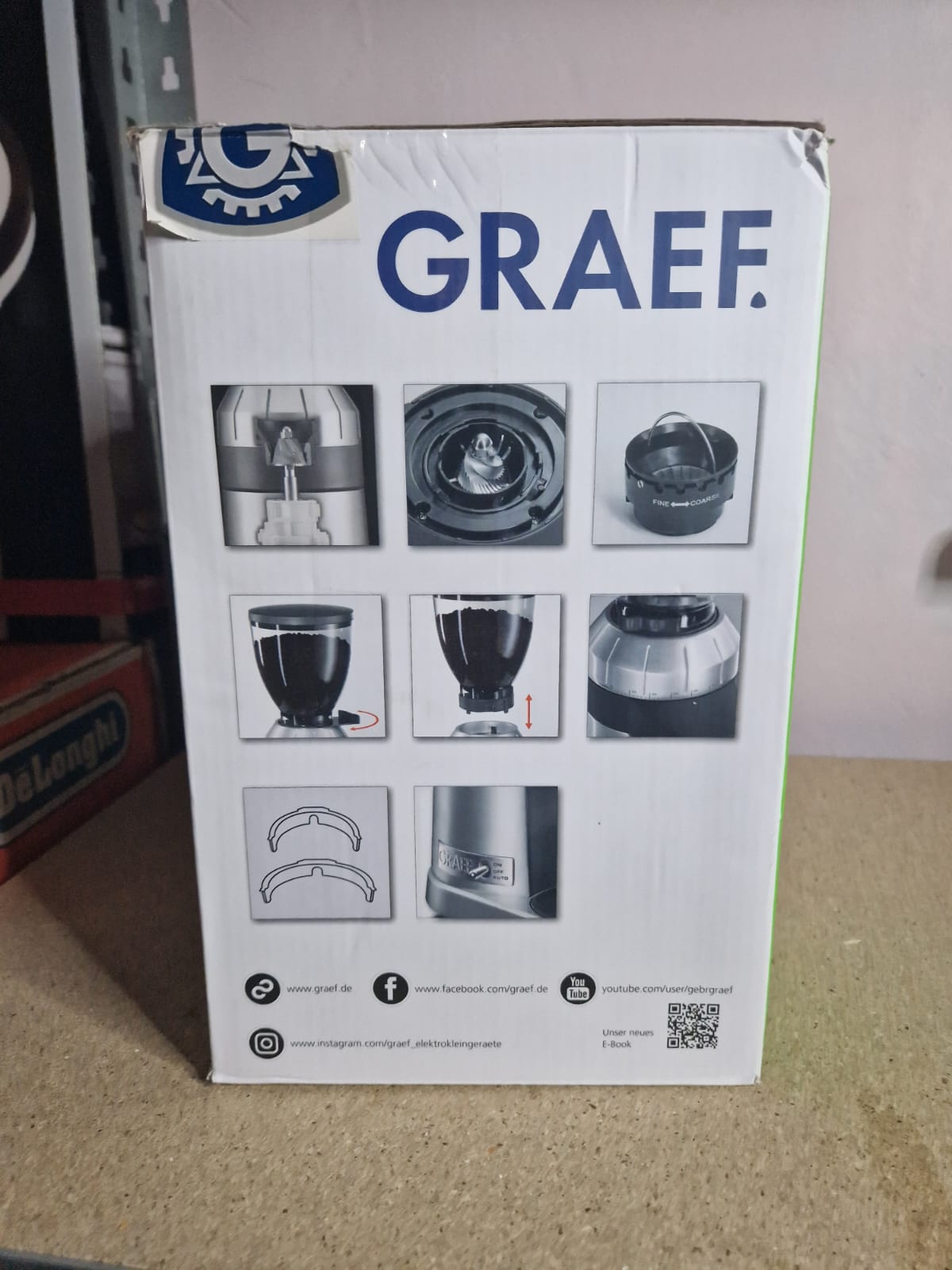 Graef Kaffeemühle CM 800  128W  Silber "Testsieger"