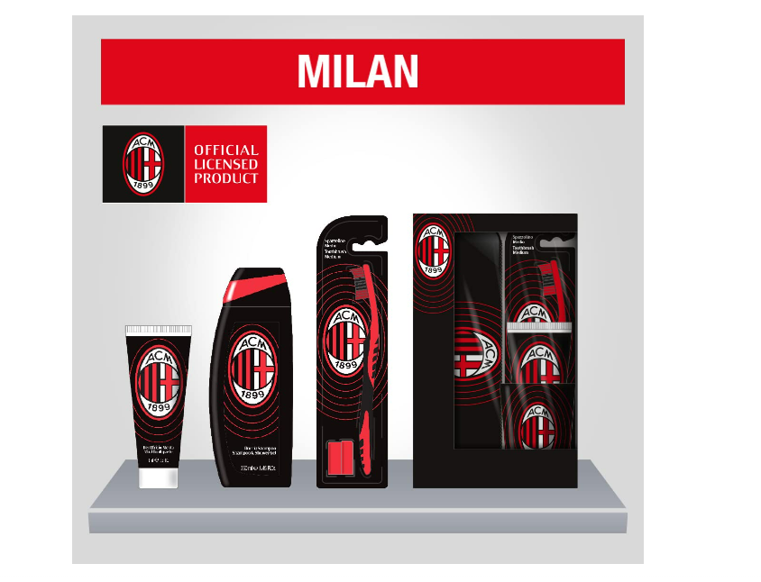 AC Milan Geschenk Set Mundhygiene ORAL KIT MILAN