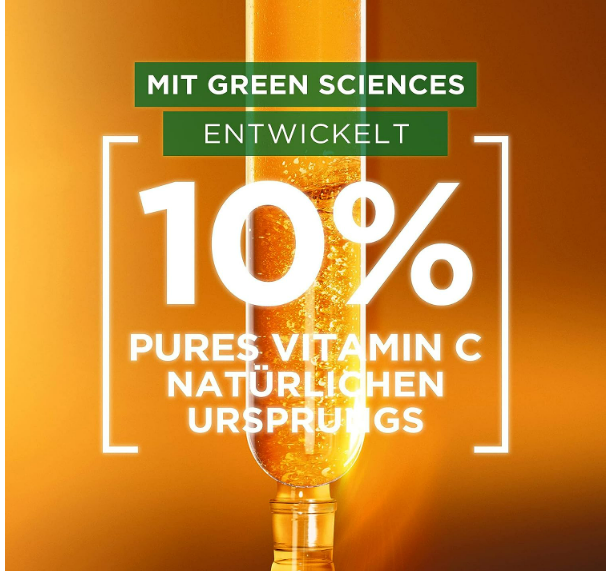 Garnier Nachtserum mit Vitamin C Gegen dunkle Flecken und müde Haut  Vegan