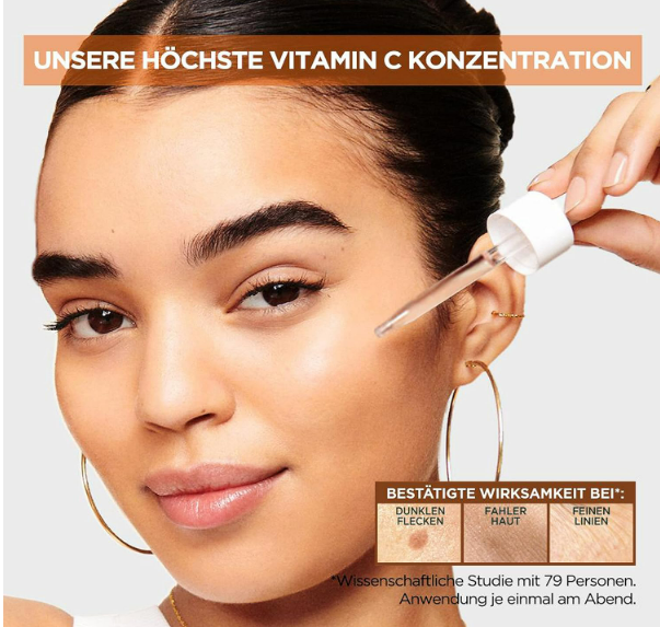 Garnier Nachtserum mit Vitamin C Gegen dunkle Flecken und müde Haut  Vegan
