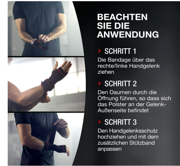 Hansaplast Sport Handgelenk-Bandage - Größe S/M - Gelenkumfang 15,0 – 18,0 cm