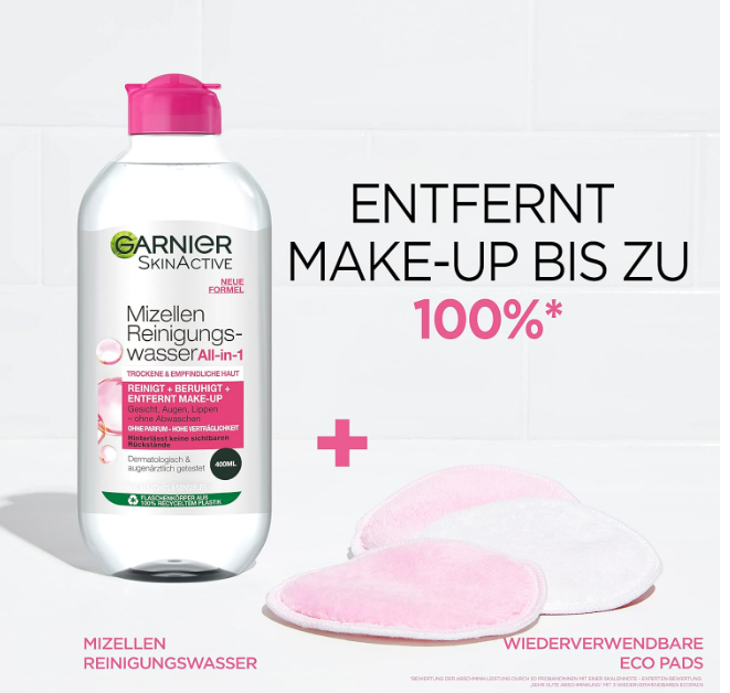 Garnier Mizellen Reinigungswasser  All-in-1 Reinigung 3 x 400ml